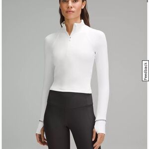 Lululemon Ribbed Crop Half Zip Sweater